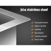 Stainless Steel Kitchen Sink Under/Top/Flush Mount Silver – 87x45x20.5 cm