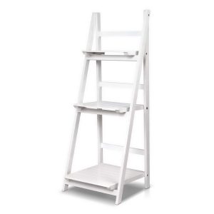 Bookshelf Corner Shelf 3 Tiers - ZANE White