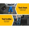 7 Drawer Tool Box Cabinet Chest Storage Garage Toolbox Organiser Set – Black