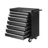 Tool Chest and Trolley Box Cabinet 7 Drawers Cart Garage Storage – Black