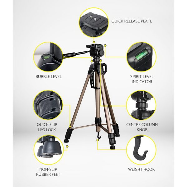 Professional Camera Tripod Monopod Stand DSLR Pan Head Mount Flexible