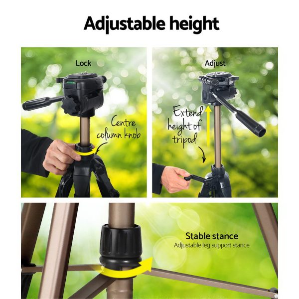 Professional Camera Tripod Monopod Stand DSLR Pan Head Mount Flexible