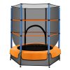 Trampoline 4.5FT Kids Trampolines Cover Safety Net Pad Ladder Gift – Orange