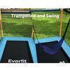 6FT Trampoline for Kids w/ Enclosure Safety Net Swing Rectangle Orange