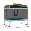 6FT Trampoline for Kids w/ Enclosure Safety Net Swing Rectangle Yellow