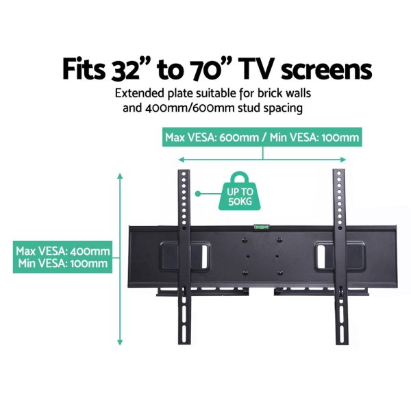 TV Wall Mount Bracket for 32″-70″ LED LCD Full Motion Dual Strong Arms