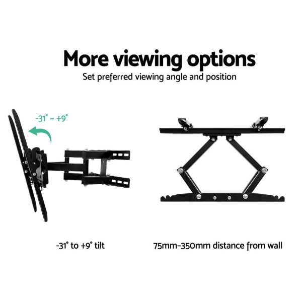 TV Wall Mount Bracket for 23″-55″ LED LCD Full Motion Dual Strong Arms