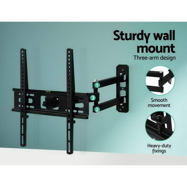 TV Wall Mount Bracket for 23″-55″ LED LCD TVs Full Motion Strong Arms