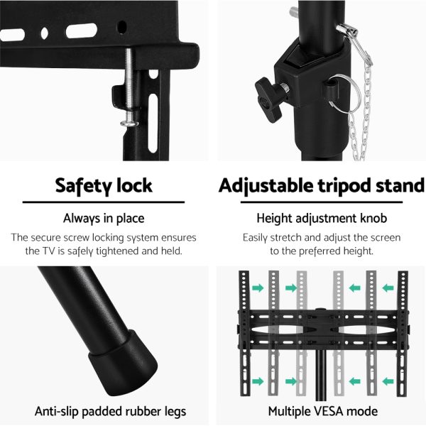 TV Stand Mount Bracket for 32″-70″ LED LCD Tripod Floor Shelf Universal