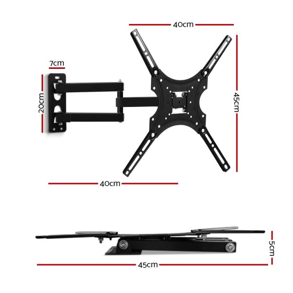 TV Wall Mount Bracket for 24″-50″ LED LCD TVs Full Motion Strong Arms