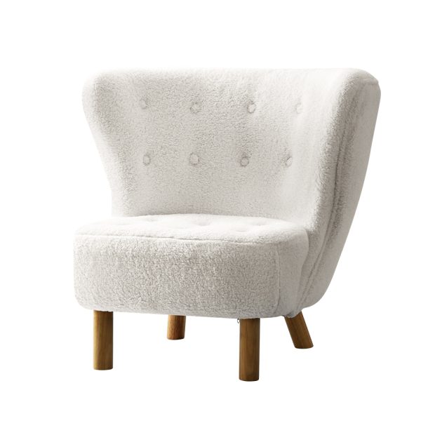 Armchair Lounge Accent Chair Armchairs Couch Chairs Sofa Bedroom – White