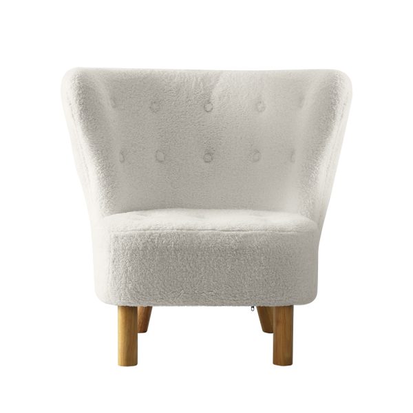 Armchair Lounge Accent Chair Armchairs Couch Chairs Sofa Bedroom – White