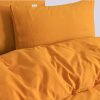 Elan Linen 100% Egyptian Cotton Vintage Washed 500TC Charcoal Single Quilt Cover Set – KING, Mustard