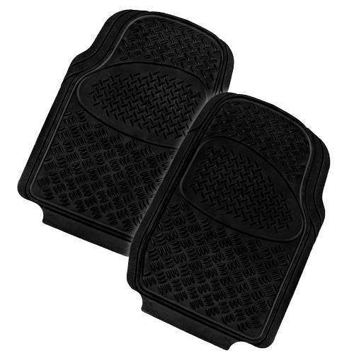 VELOCITY 2-Piece Car Mat – [Rubber] – Black