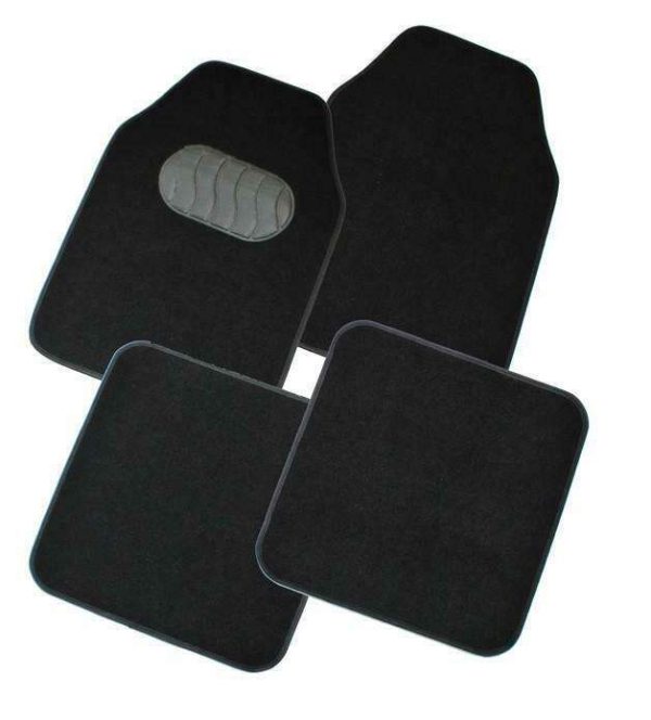 MERCURY 4-Piece Car Mat – [Carpet] – Black