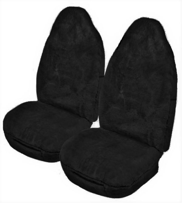 Softfleece Sheepskin Seat Covers – Universal Size 20mm – Black