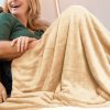 Royal Comfort Plush Blanket Throw Warm Soft Super Soft Large 220cm x 240cm – Camel