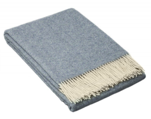 Hampton Throw – Merino Wool Blend – Blue