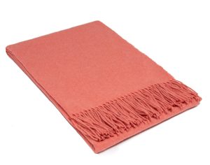 Paddington Throw – Fine Wool Blend – Peach