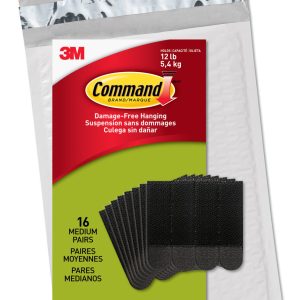 Command PH204BLK-16NA Value Pack Picture Hanging Strips, Medium, Black