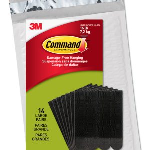 Command Large Picture Hanging Strips Value Pack, 14 Pairs, Black, PH206BLK-14NA