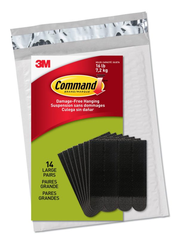 Command Large Picture Hanging Strips Value Pack, 14 Pairs, Black, PH206BLK-14NA