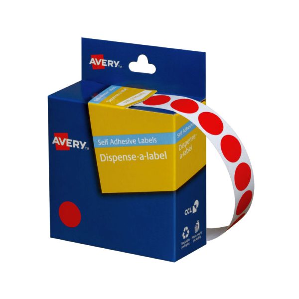 AVERY Display Roll – Red 14 mm (1050)