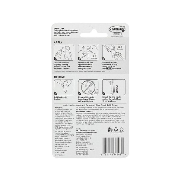 COMMAND Hook17006CLR Mini Pack of 6 Box of 6