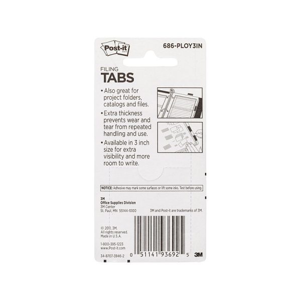 POST-IT Tab 686-PLOY 75×38 Pack of 4 Box of 6