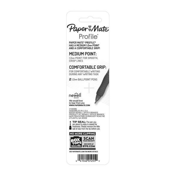 PAPER MATE Profi RT 1.0 Ball Pen Pack 2 Box of 6 – Black