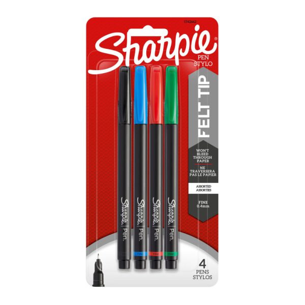 SHARPIE Mrk FP Bus Ast Pack of 4 Bx6