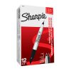 SHARPIE Twin Tip Permanent Marker Black Box of 12