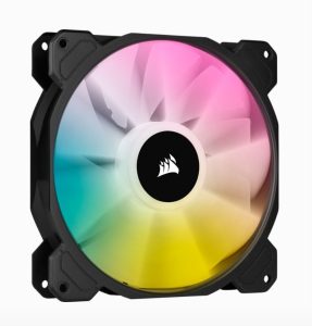 CORSAIR SP140 RGB ELITE, 140mm RGB LED Fan with AirGuide, Single Pack. – Black