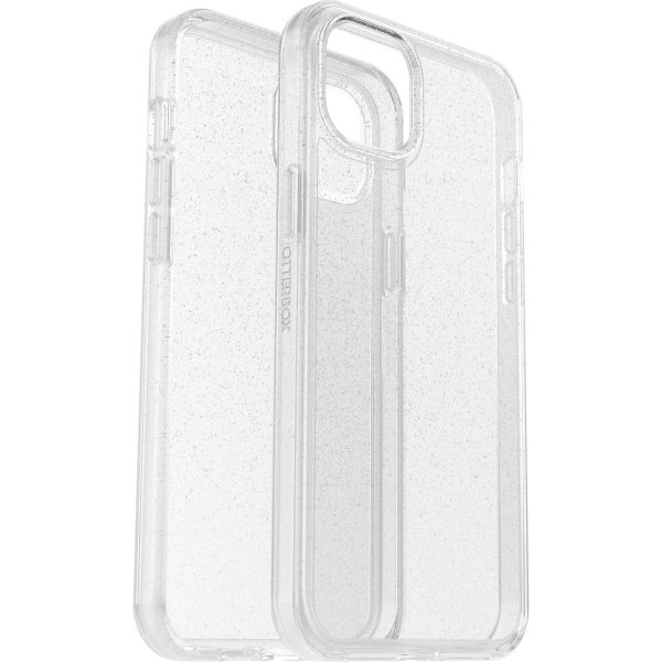 OTTERBOX Apple iPhone 14 Plus Symmetry Series Clear Antimicrobial Case – Stardust (Clear Glitter) (77-88595), 3X Military Standard Drop Protection