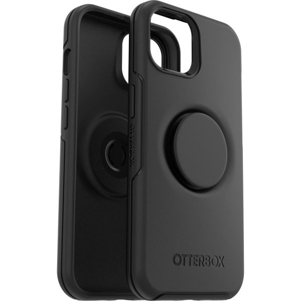 OTTERBOX Apple iPhone 14 / iPhone 13 Otter + Pop Symmetry Series Antimicrobial Case – Black (77-89684), Durable Protection, Swappable PopTop