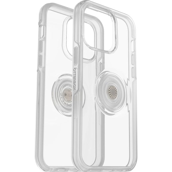 OTTERBOX Apple iPhone 14 Pro Max Otter + Pop Symmetry Series Clear Case – Clear Pop (77-88813), 3X Military Standard Drop Protection