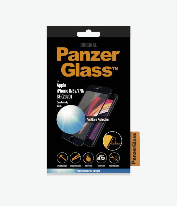 PANZER GLASS iPhone 6/6s/7/8/SE (2020) – Anti-glare (2700) – Screen Protector – Full Frame Coverage