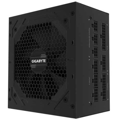 GIGABYTE P750GM 750W ATX PSU Power Supply 80+ Gold >90% Modular 2×8 Pin120mm Fan Black Flat Cables Single +12V Rail Japanese >100K Hrs