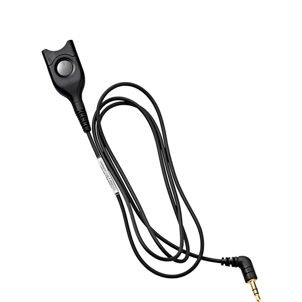 SENNHEISER | Sennheiser DECT/GSM Cable: EasyDisconnect with 100 cm cable to 2.5mm – 3 Pole jack plug To use with a DECT & GSM phone featuring a 2.5 mm – 3 p