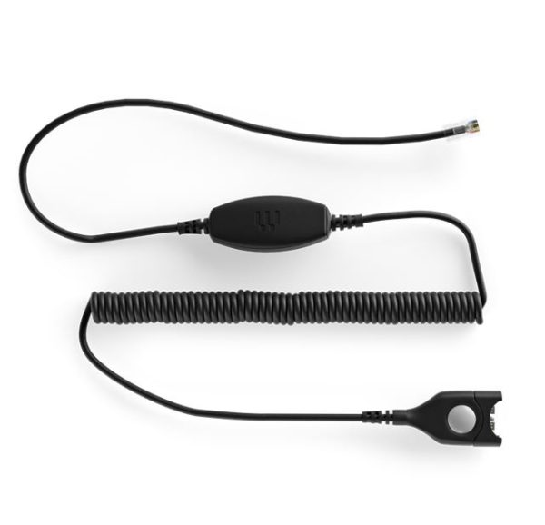 SENNHEISER | Sennheiser Bottom cable EasyDisconnect to Modular Plug – Coiled cable – For some super high mic sensitivity phones