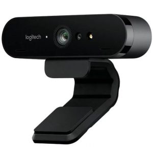 Logitech BRIO 4K Ultra HD Webcam HDR RightLight3 5xHD Zoom Auto Focus Infrared Sensor Video Conferencing Streaming Recording Windows Hello Security