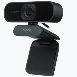 RAPOO C260 Webcam FHD 1080P/HD720P, USB 2.0 Compatible Win7/8/10, Mac OS X 10.6 or above, Chrome OS and Android V5.0 or above - Ideal for TEAMS, Zoom