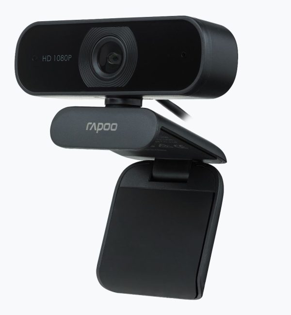 RAPOO C260 Webcam FHD 1080P/HD720P, USB 2.0 Compatible Win7/8/10, Mac OS X 10.6 or above, Chrome OS and Android V5.0 or above – Ideal for TEAMS, Zoom