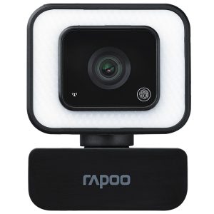 RAPOO C270L FHD 1080P Webcam - 3-Level Touch Control Beauty Exposure LED, 105 Degree Wide-Angle Lens, Built-in/Double Noise Cancellation Microphone