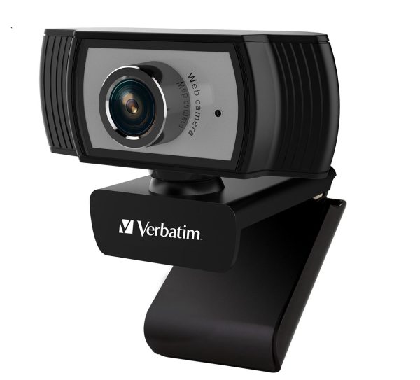 VERBATIM 1080p Full HD Webcam – Black/Silver FHD 1920×1080, 2.0 Mega Pixels, Compatible with Windows XP,7 8, 10, Android V5, MacOS 10.6 or Above