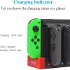 4 in1 Charger Station Stand for Nintendo Switch Joy-con with LED Indication