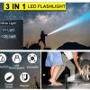 7 Modes Waterproof Rechargeable UV Light Flashlight Torch for Camping