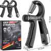 2 Pack Adjustable Hand Grip Strengthener for Hand Grip Strength and Wrist Rehabilitation (Resistance 5-60 kg)