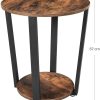 Industrial Iron Frame Round Coffee Table