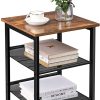 Side Table, 2 Mesh Shelves